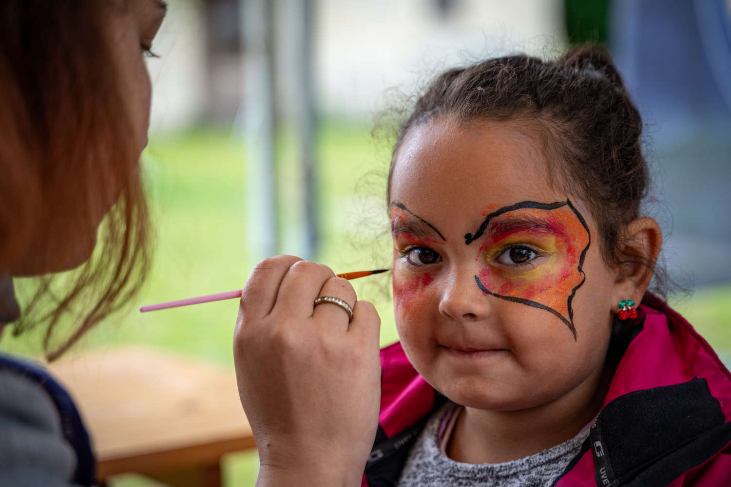 Butterfly pattern face painting